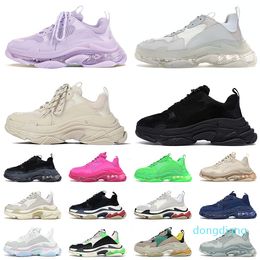 Luxus-Ankunft Klarer Sohle-Triple-S-Plattform-Designer Casual Sportschuhe 17FW Paris für Männer Frauen Vintage Alte DAD Sneakers Mode-Trainer