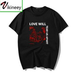 Hip Hop Lil Peep Love Will Tear Us Apart Punk T Shirt Men Oversized Tops Streetwear Summer Mens T-shirt Harajuku Letter Tee 210629