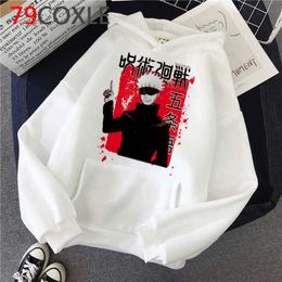 Hot Japanese Anime Jujutsu Kaisen Hoodies Men Kawaii Winter Warm Unisex Cartoon Gojo Satoru Yuji Itadori Graphic Streetwear Male H0909