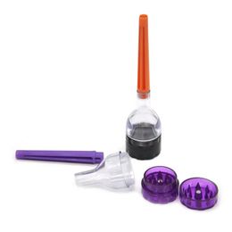 Other Smoking Accessories 4 Parts Herb Grinders Paper Cone Roller Tobacco Filler funnel tools with cigarette rolling machine