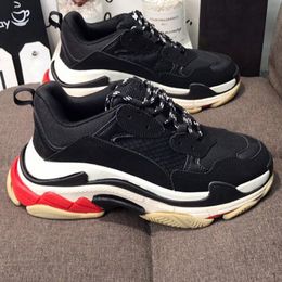 Top Quality Casual Shoes Mens Womens Sneakers Fashion White Black Vintage outdoor Old Grandpa Triple S Low Size 36-45