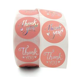 500pcs 1inch and 1.5inch Rainbow Wedding DIY Thank You Stickers Labels Holiday Gift Seal Packing Decoration Colour Label