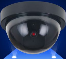 Indoor Outdoor Dummy Smart Surveillance Camera Home Dome Waterproof Simulation Fake Security Camera with Flashing Red LED Lights WLY BH4701