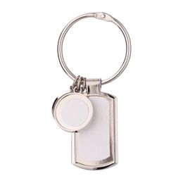 DHL100pcs Bag Accessories Sublimation DIY White Blank Metal Multifunctional shape keychain