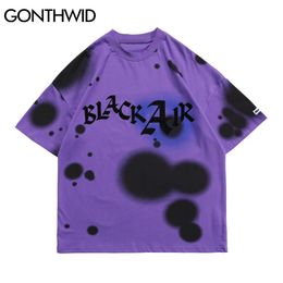 GONTHWID Streetwear Tshirts Hip Hop Short Sleeve Cotton Tees Shirts Fashion Harajuku Punk Rock Gothic Casual Loose T-Shirt Tops C0315