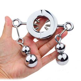 NXYCockrings Penis Scrotal Ring Weight-Bearing Physical Stretch Pendant With Thorns Hanging Weight Ball Exercise Stimulating Toys 1124