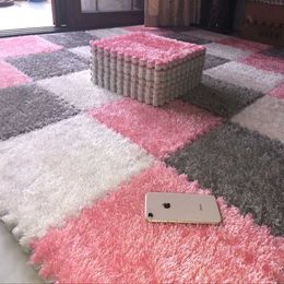 Stitched suede net red carpet jigsaw foam floor mat bedroom full floor mat -36 210928