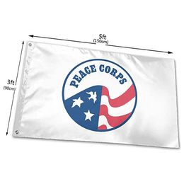 We Love The Peace Corps Flag High Quality 3x5Ft Double Stitching Decoration Banner 90x150cm Sports Festival Polyester Digital Printed Wholesale