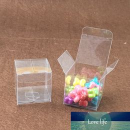 50pcs 6*6*6cm clear plastic pvc boxes packaging for giftchocolatecandycosmeticcakecrafts display package transparent Box