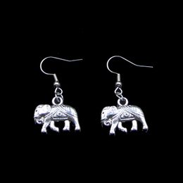 New Fashion Handmade 16*20mm Thailand Mounts Elephant Earrings Stainless Steel Ear Hook Retro Small Object Jewelry Simple Design For Women Girl Gifts