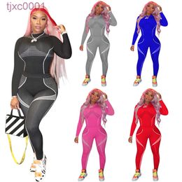 Fall Winter Fitness Sportwear Women 2 Piece Yoga Set Fashion Casual Printed Long Sleeve T-Shirt Trousers Outfits Ladies Leisure Jogging Suits