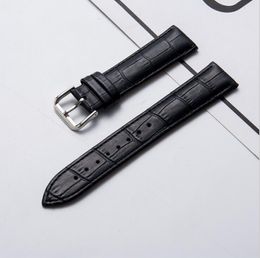 Bandas de reloj de cuero de venta caliente para correas de reloj Omega 18mm 20mm con hebilla de reloj de acero