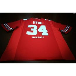 001 #34 Carlos Hyde Ohio State Buckeyes College College white red black Personalised S-4XLor custom any name or number jersey