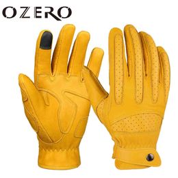 OZERO Men Motorcycle Touchscreen Riding Racing Full Finger Breathable Non-slip Motorbike Motocross Guantes Gloves