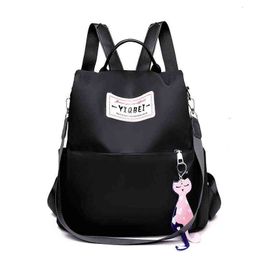 HBP Non-Brand Backpack multi functional Oxford cloth women's Korean versatile waterproof schoolbag sport.0018 GART