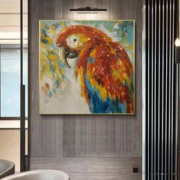 Bird Parrot Cock Posters And Prints Colourful Canvas Painting Wall Art Pictures For Living Room Modern Home Decoration