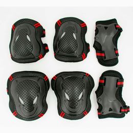 HOT 6pcs/set Skating Protective Gear Set Elbow pads Bicycle Skateboard Ice Skate Roller Knee Protector For Adult Kids Gift Q0913