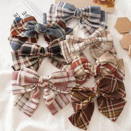 New Three-Layer Lattice Large Bow Hair Clip Female Korean Wild Fashion Hairpins Girls High Quality Hair Clip Hair Accessories