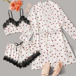 Lace Satin Cami With Shorts Women Pijamas Sets Sexy Sleepwear Set Eyelash V-neck Ladies Short Set Nightwear Female Q0706