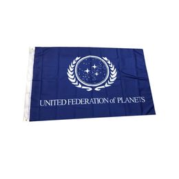United Federation of Planets 3' x 5'ft Flags 100D Polyester Outdoor Vivid Color With Two Brass Grommets