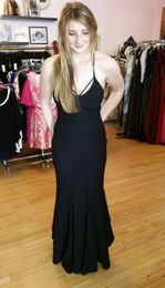 Black Long Prom Dresses High Quality Mermaid Strappy Event Wear Party Gowns For Teens Tailor Made Plus Size Available