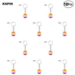 Sun Set Lesbian Key Ring Lapel Pin Flag badge Brooch Pins Badges 10Pcs a Lot
