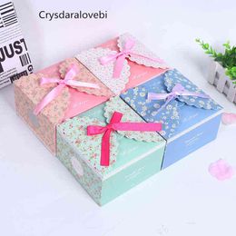 10/20pcs Party supplies fashion bow gift boxes Sweet Wedding birthday party cake candy gift box H1231