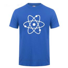 -Cool Science Atom T Shirt Man manches courtes manches rondes Rond Coupe en coton T-shirt Geek Nerd Harajuku Casual Tshirt Hommes Vêtements Tee 210629
