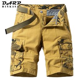 Summer Camouflage Tactical Cargo Shorts Men Khaki Jogger Military Cotton Casual Loose 210714