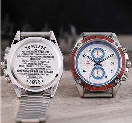 Stainless Steel Multifunctional Mens Sports Watch Calendar Luminous Life Waterproof Quartz Watches Resistant Scratch Male Wristwat208j