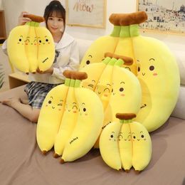 Party Favor 35/45cm Creative Cartoon Banana Plush Pillow Kawaii Sofa Cushion Baby Toy Cute Doll Children Fruit Toys Kid Gift