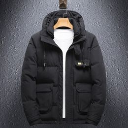 Mens Thicken Duck Down Coat Fashion Trend Windproof Hooded Puffer Jacket Designer Winter Luxury Bread Warm Puff Casual Jackets For Man