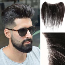 -Parrucche sintetiche Lanlan Hairline Hair Bangs Bangs Uomo Uomo Uomo Invisibile Biologico Biologico Scalpa M-Type Parrucca