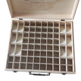 68 Slots Large Size Wooden Essential Oils Box Solid Wood Case Holder Aromatherapy Bottles Storage Organizer 210315