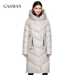 GASMAN Fashion Brand Down Parka's Winter Jacket Women Coat Long Thick OutwearWarm FemaleJacket Plus Size 206 210913