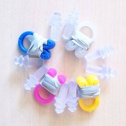 Nose Clip and Earplug Kit for Swimming Silicone Soft Comfortable Ear plugs clips set Water sports goods