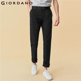 Men Pants Solid Slim Mid Low Rise N Cuffs Zip Fly Button Breathable Calca Masculina 01110080 210715