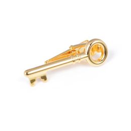 10pcs/lot Novelty Gold Key Beard Moustache Clips Tin Bars Necktie Tie Pin Clasp Men's Jewelry Gift