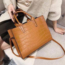 Stone Pattern Bags for Women 2021 Female Black Handbags large Shoulder Ladies Winter Leather Crossbody Totes Purses