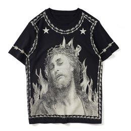 2023 Mens Stylist T Shirts Portrait Print Fashion Men Summer Short Sleeves High Quality Men Women T Shirt Size S-2XL