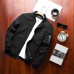 Spring Men's Bomber Zipper Jacket Male Casual Streetwear Hip Hop Slim Long Sleeve Coat Men Clothing Plus Size 6XL 210806