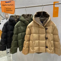 2023 Winter Womens Down Coat Classic Letter Flower Print Parkas Elastic Keep Warm Jackets Outdoor Fashion Lady Windbreaker Top Coats