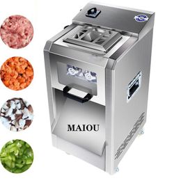 New upgrade Desktop meat slicer commercial electric multi-function sliced shredded diced mince home cutting machine 220kg/h