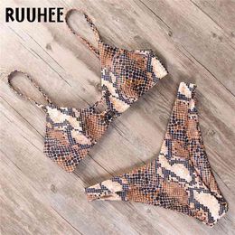 RUUHEE Bikini Swimwear Women Swimsuit Brazilian Set Marble Printed Bathing Suit Push Up Low Waist Summer Beach Wear 210702