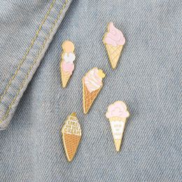 Creative cartoon jewelry personality simple ice cream cone series modeling baking paint accessories Brooch