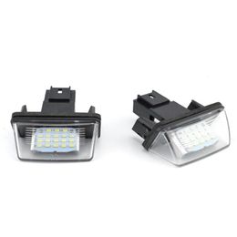 license plate replacement UK - 1 Pair 12V LED License Plate Light Car Replacement for C3-C5 206 207 307 308 406 407