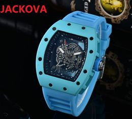 Mens Oval Dial Designer Hollow Transparent Iced Out Watches Women Men Quartz Movement Sapphire Glass Classic Wristwatch Red White Green Rubber Clock