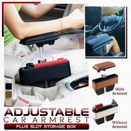 New Adjustable Car Armrest Plus Slot Storage Box Center Console Armrest Central Box Car Elbow Support Pad Auto Armrests