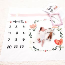 Blankets Swaddle Wrap Newborn Fashion Bathing Towels Flower Printed Cute Soft DIY Infant Kids Baby Boy Blanket 210309