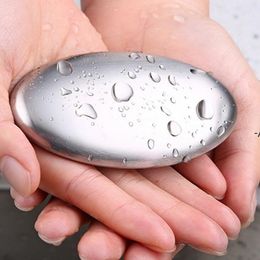 Oval Shape Stainless Steel Soap Magic Eliminating Odor Smell Cleaning Kitchen Bar Hand Chef Odour Remover Small Size JJE10150